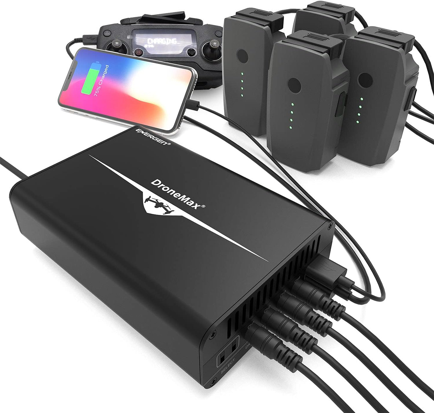 Energen Mavic Pro Charger Hub - Charge 4 Batteries & 2 USB Ports