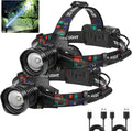azamine Rechargeable Headlamp Super Bright 99000 Lumens - Pack of 2