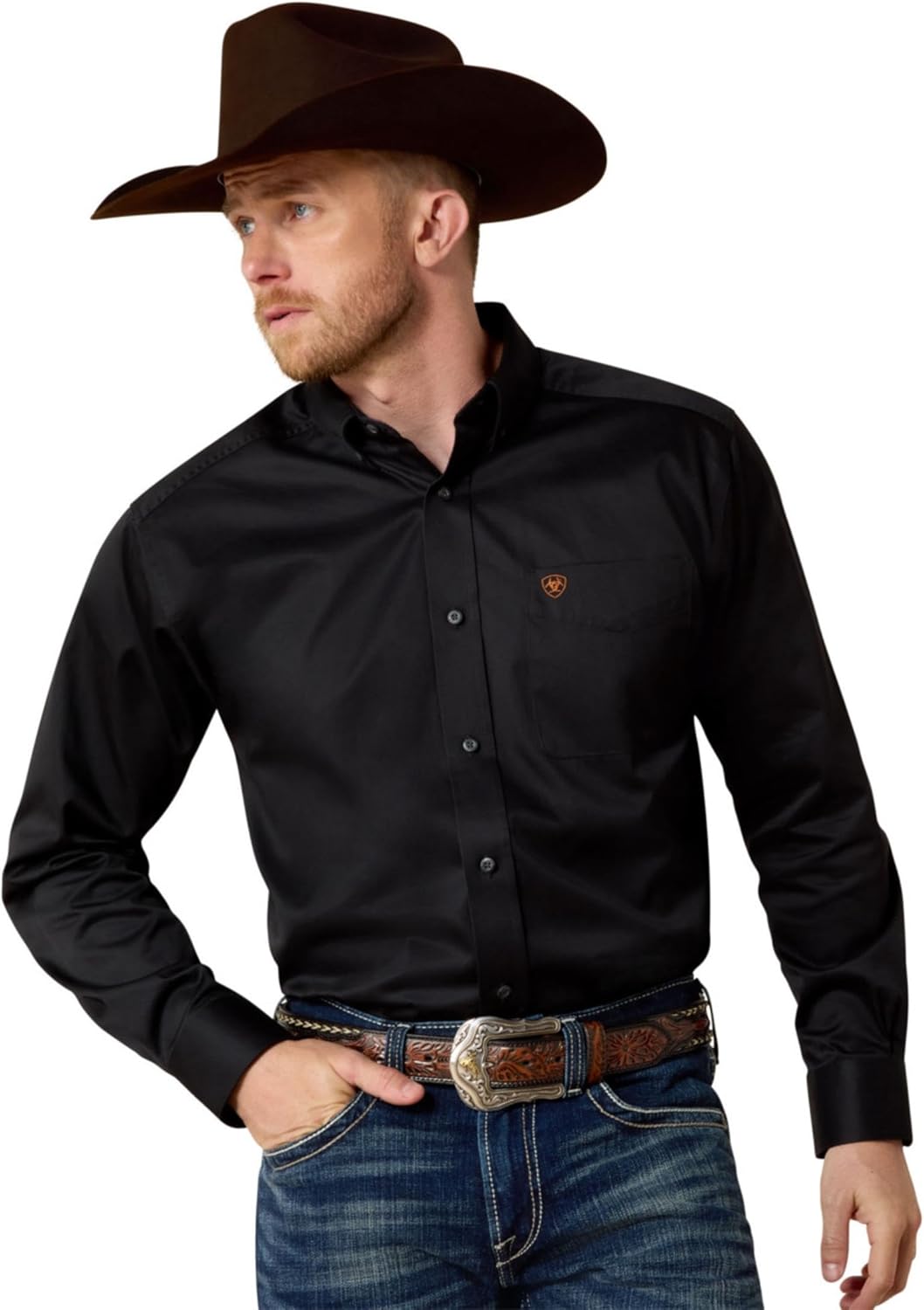 Ariat Mens Solid Twill Shirt for Western Style and Comfort