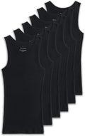 6-Pack Cotton Ribbed Tank Tops for Men - Comfortable Fit Undershirts