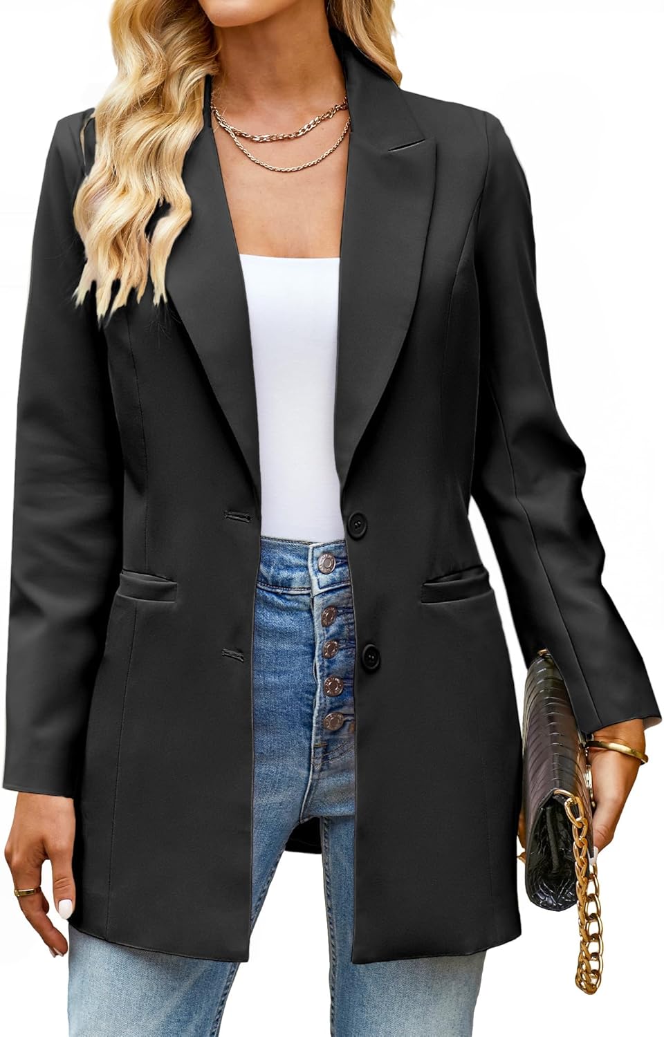 Luvamia Long Blazers for Women - Business Casual Office Wear