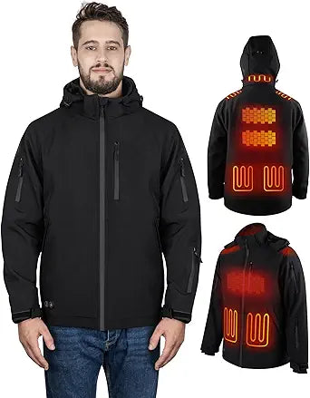 Heated Jacket for Men with 16000mAh Battery Pack for Winter