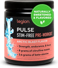 LEGION Pulse Pre Workout Caffeine Free Arctic Blast - Stim Free Pump