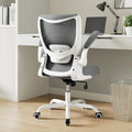 Gray Mesh Office Chair with Adjustable Lumbar Support - Space Saving