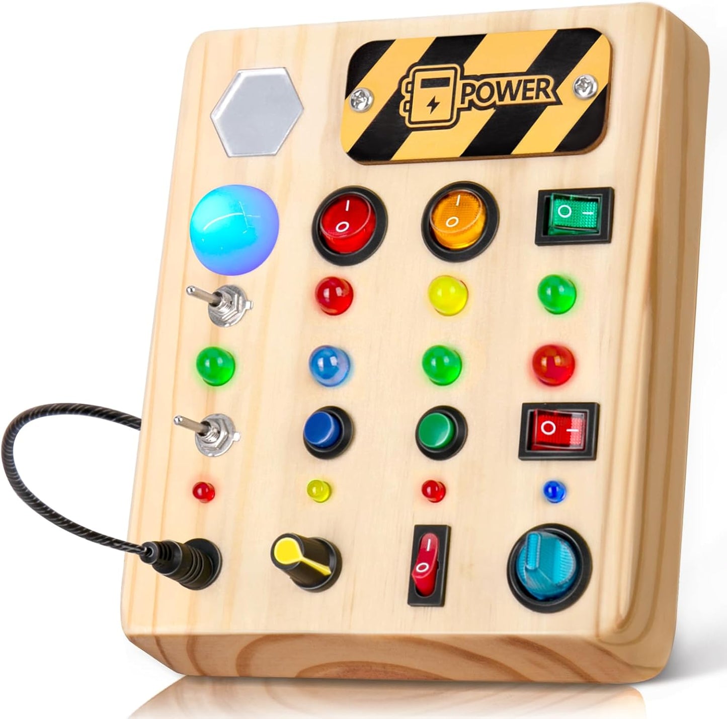 Toddlers' Educational Busy Board with LED Lights