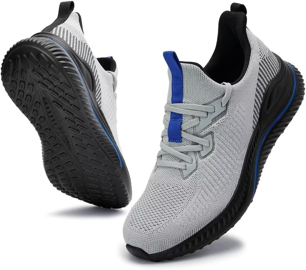 Mens Slip On Wide Walking Shoes with Memory Foam Comfort