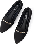 Womens Pointed Toe Flats Loafers - Cushioned Support for All Day