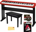 Red 88-Key Compact Digital Piano CDP-S160 - Complete Bundle