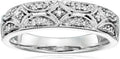 Sterling Silver Diamond Accent Band Ring - Elegant Everyday Sparkle