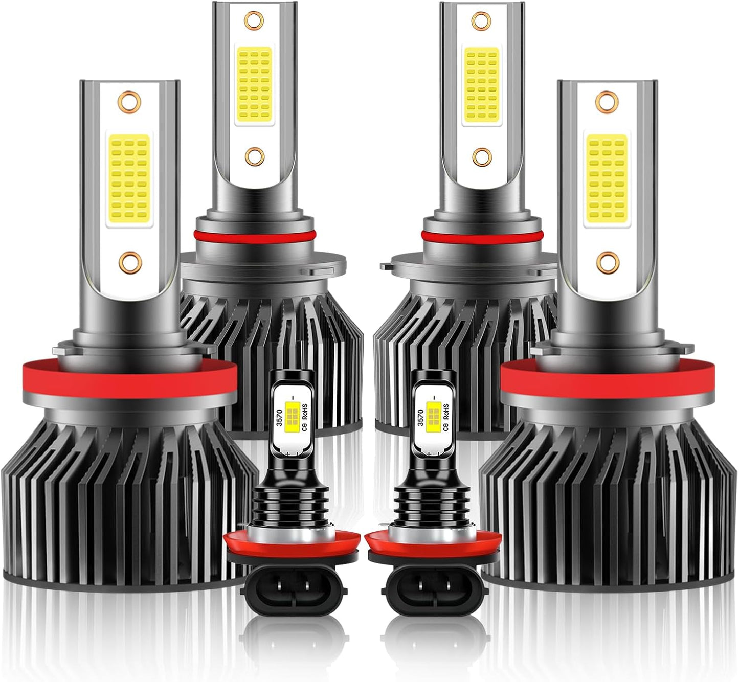 Compatible Fog Light Bulbs for Toyota Sienna 2011-2020, Pack of 6
