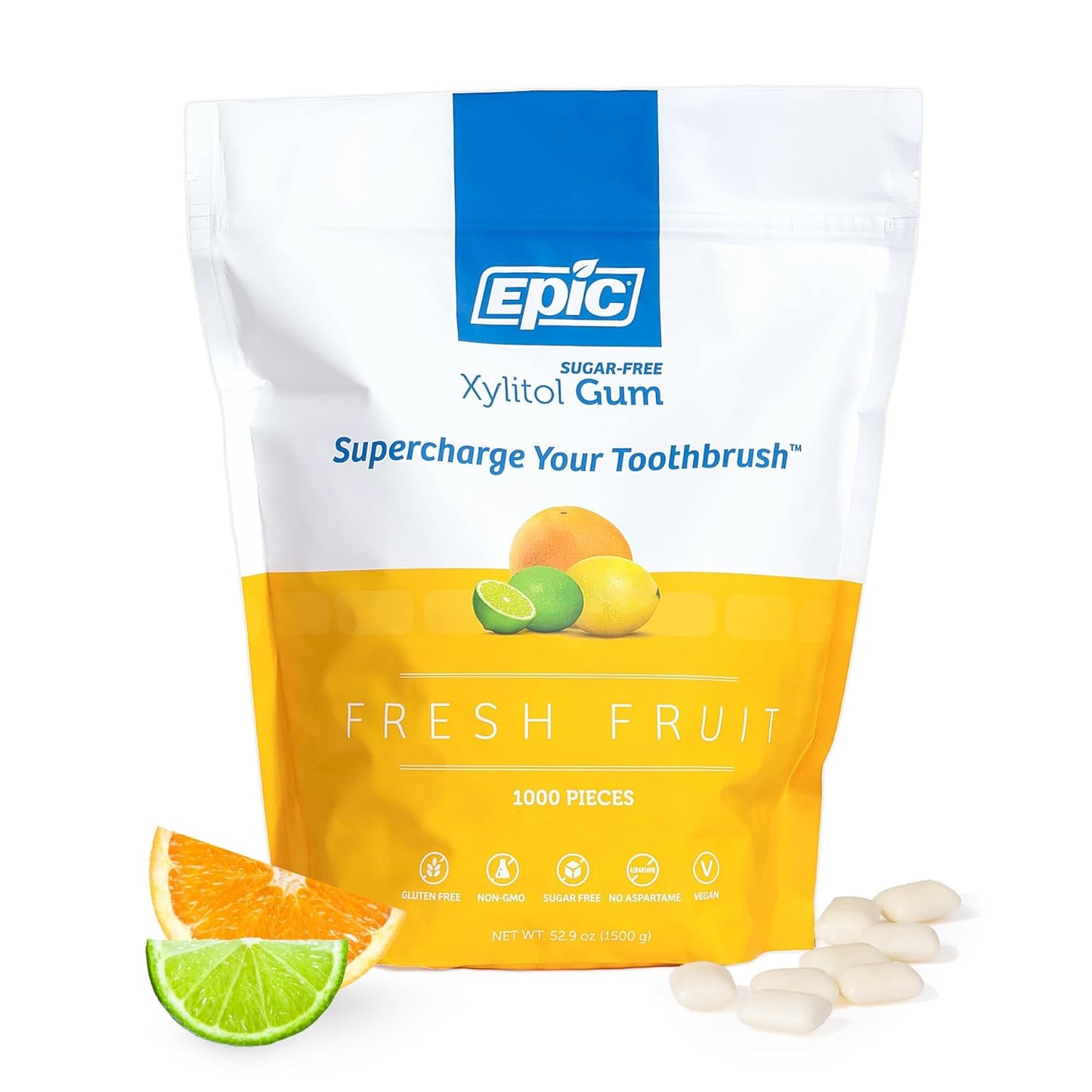 Epic 100% Xylitol Fresh Fruit Chewing Gum for Oral Health