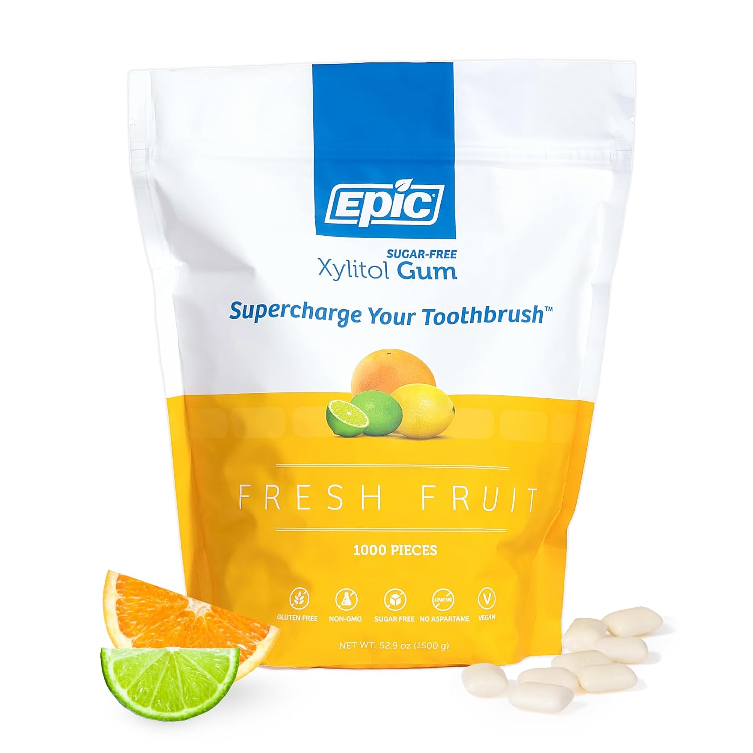 Epic 100% Xylitol Fresh Fruit Chewing Gum for Oral Health