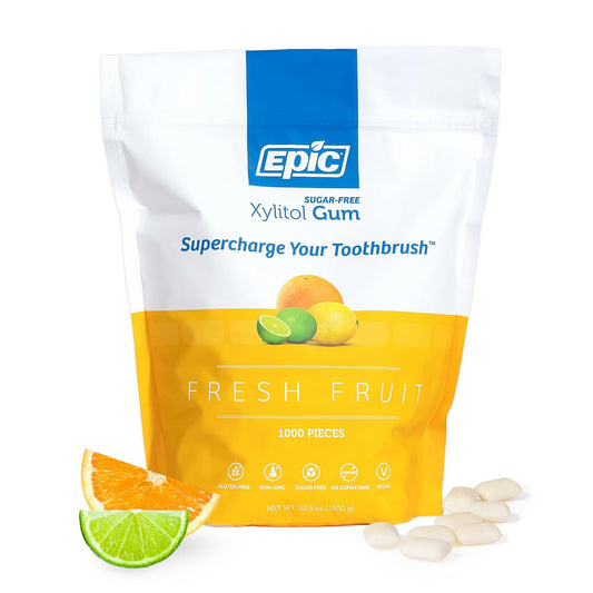 Epic 100% Xylitol Fresh Fruit Chewing Gum for Oral Health