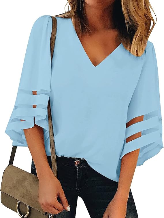 Utyful Dressy Tops for Women: Stylish Summer V Neck Blouse