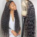 28 Inch Lace Front Wig Human Hair 13x4 Curly Wig - Natural Look