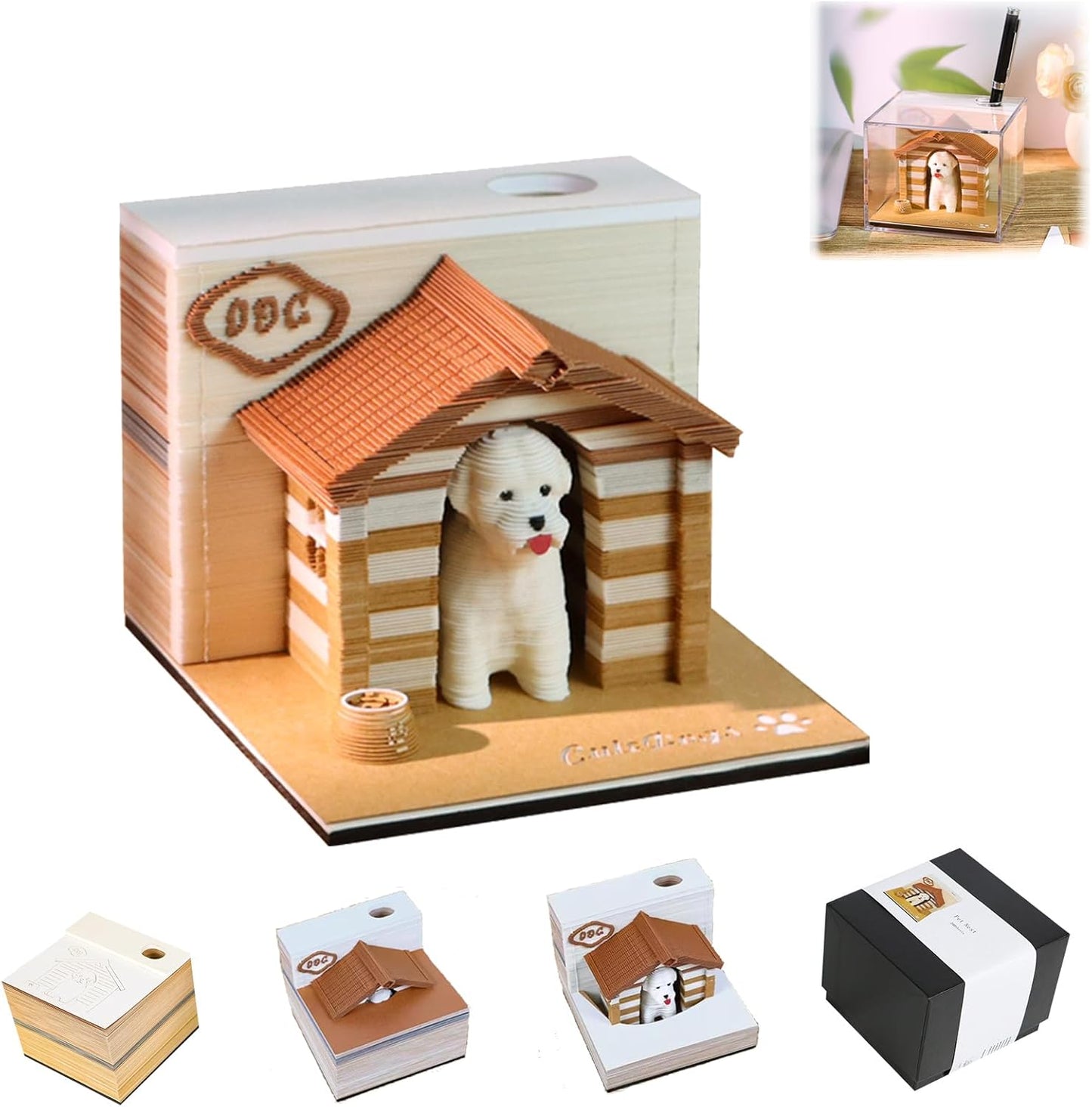 3D Calendar 2026 Desk Time Piece with LED Lights for Home Decor