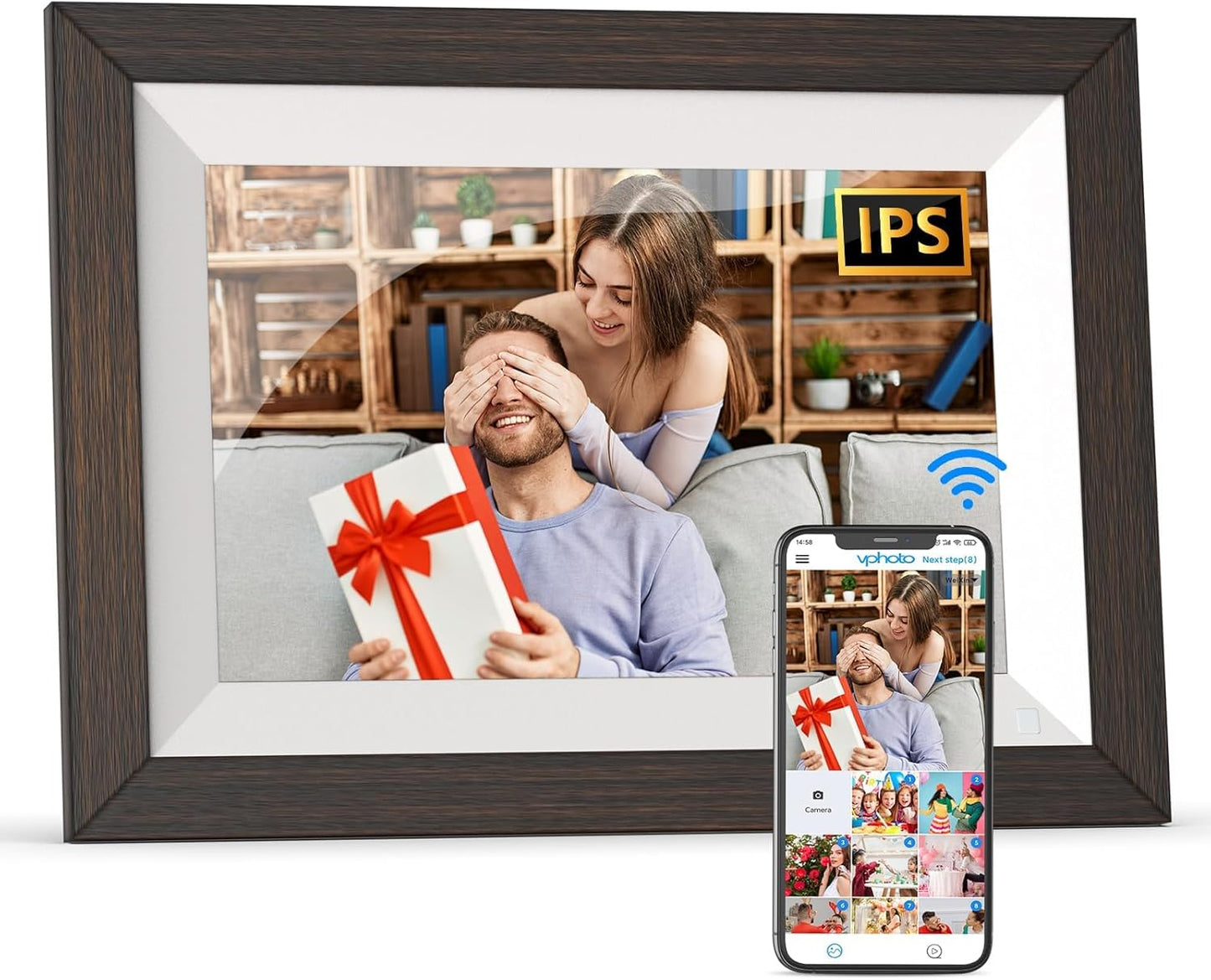 Digital Picture Frame 10.1 inch WiFi Photo Frame for Memories