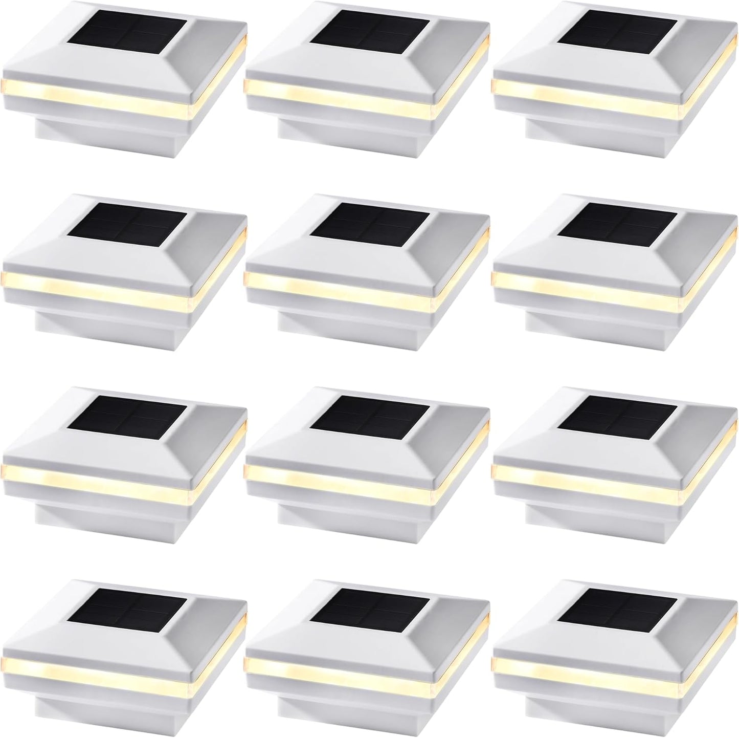 Dynaming 12 Pack Solar Post Lights for Outdoor Decor