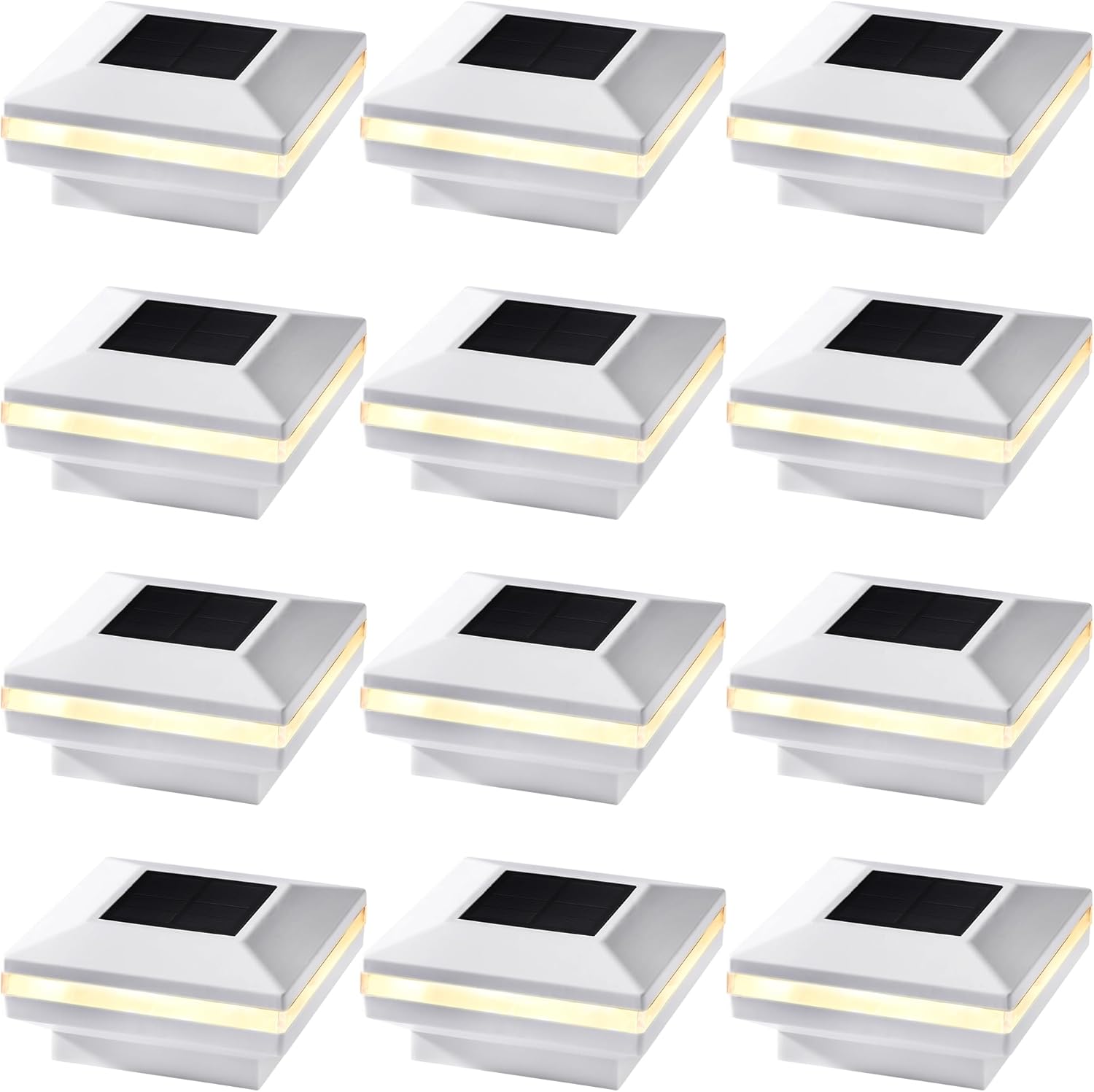 Dynaming 12 Pack Solar Post Lights for Outdoor Decor