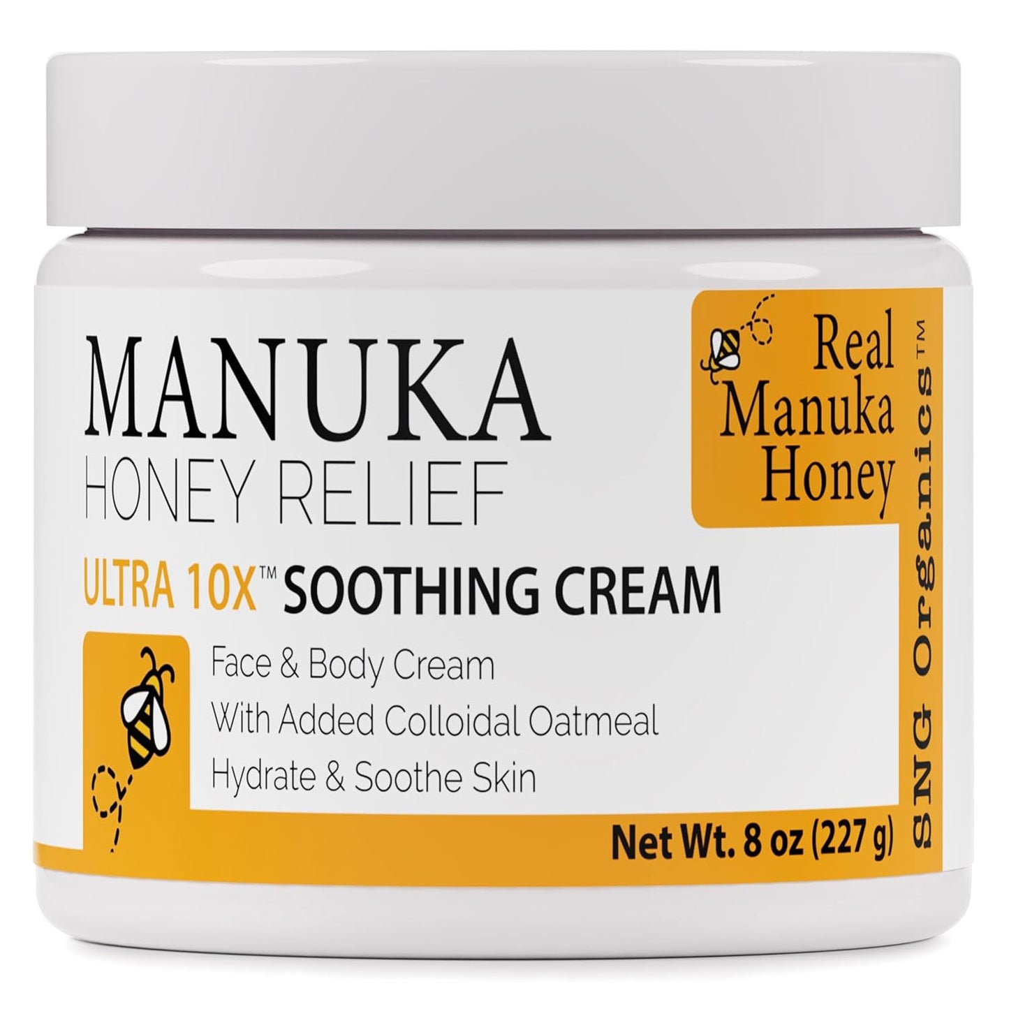 Manuka Honey Cream Hydrating Lotion for All Skin Types 8oz