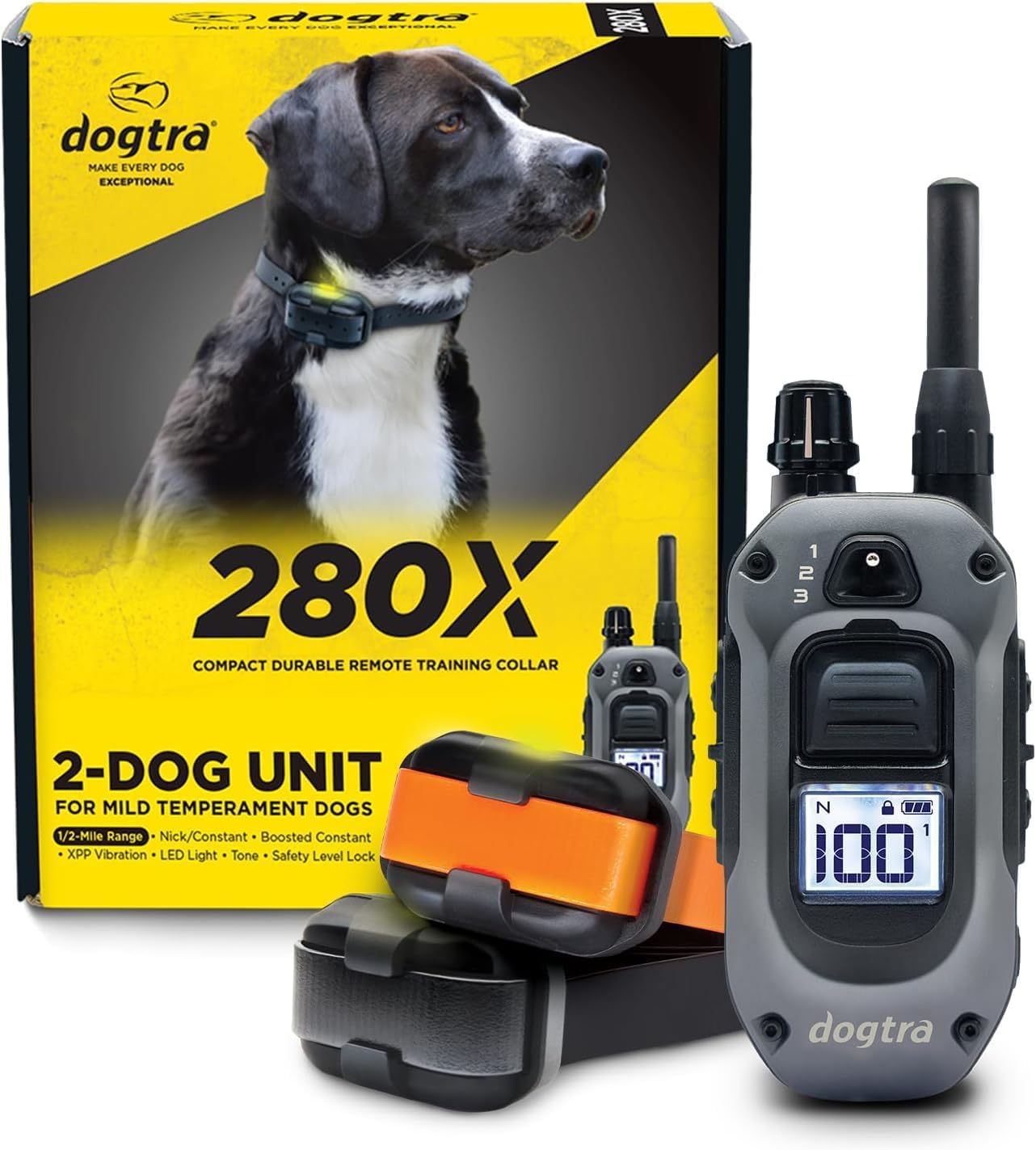 Dogtra 280X E-Collar for 2 Dogs - Waterproof Training System