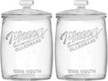 2 Pack Cookie Jar 1 Gallon Glass Canisters - Airtight Wide Mouth