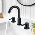Black Bathroom Faucet 8 in Widespread Two Handle Sink Faucet - Modern