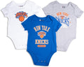 Ultra Game NBA Baby Super Soft Cotton 3 Pack Creeper Bodysuit - Soft
