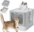 AiQInu Stainless Steel Cat Litter Box - Foldable & Easy Clean