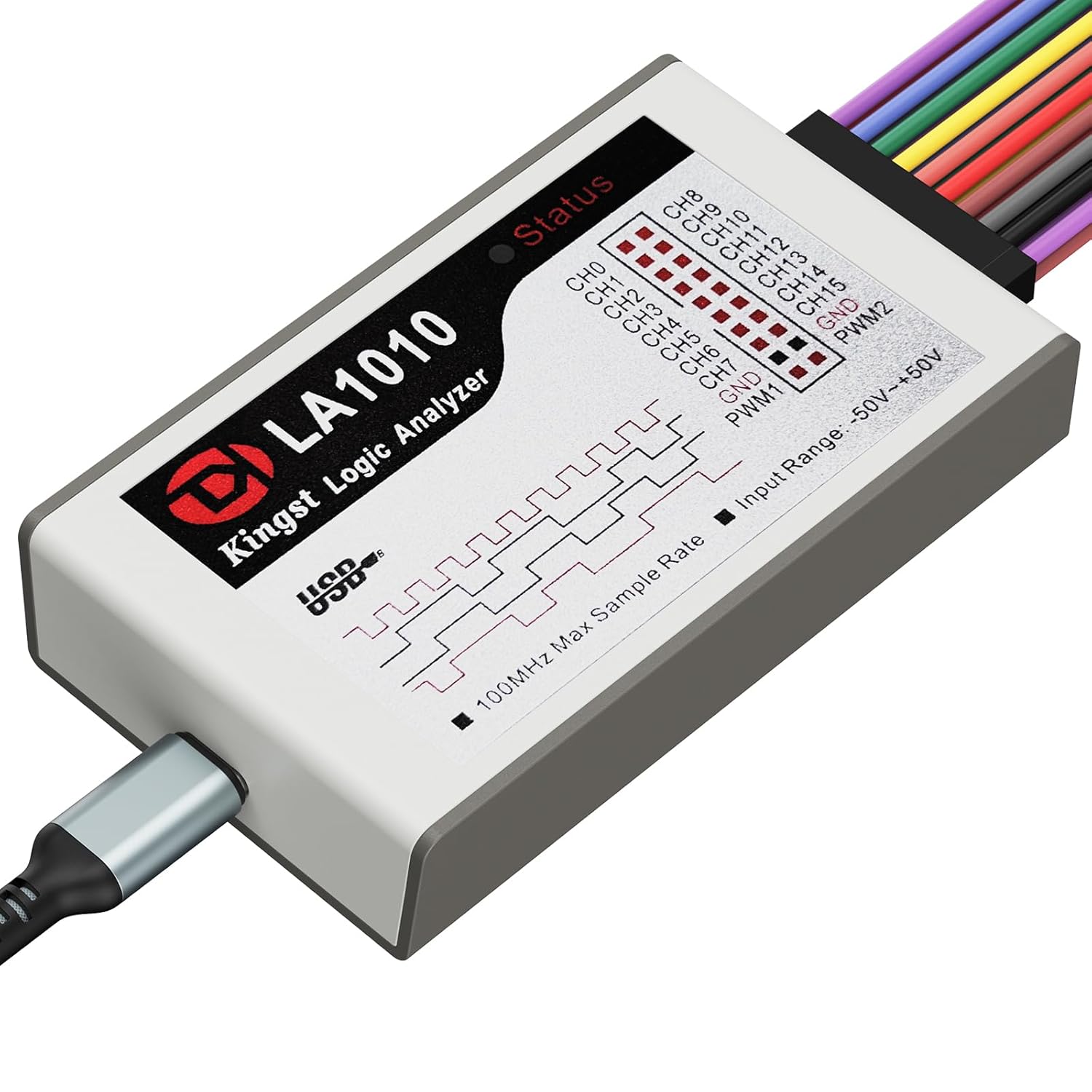 LA1010 USB Logic Analyzer with 16 Channels and 100MHz Speed