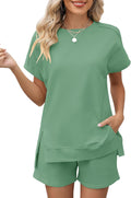 LOMON Womens 2 Piece Summer Loungewear Set - Comfortable (Style WXK5)