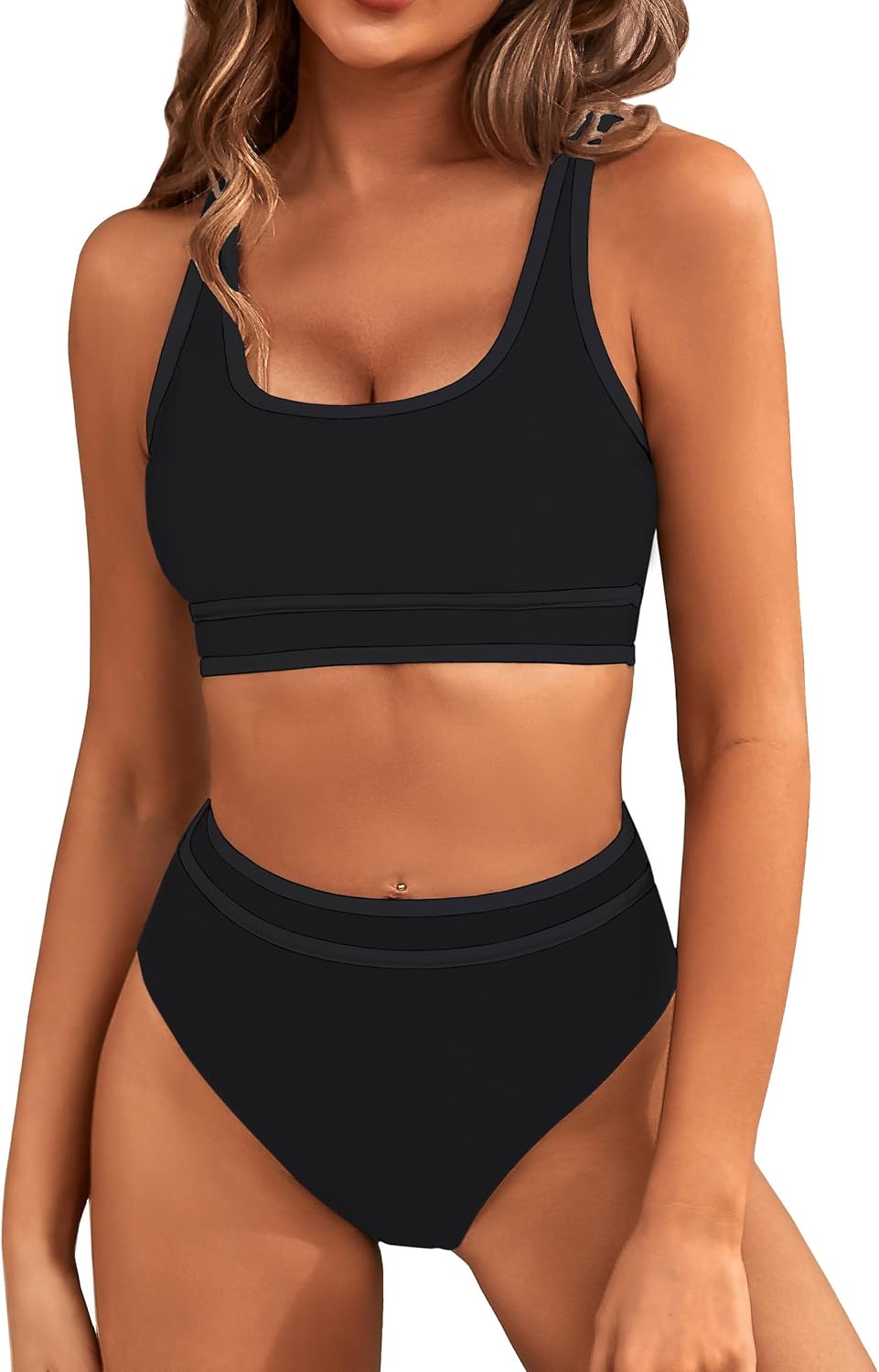 BMJL Women's High Waisted Bikini Sets for Sporty Summer Fun