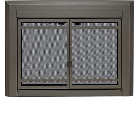 Kendall Cabinet-Style Fireplace Doors with Smoke Tempered Glass