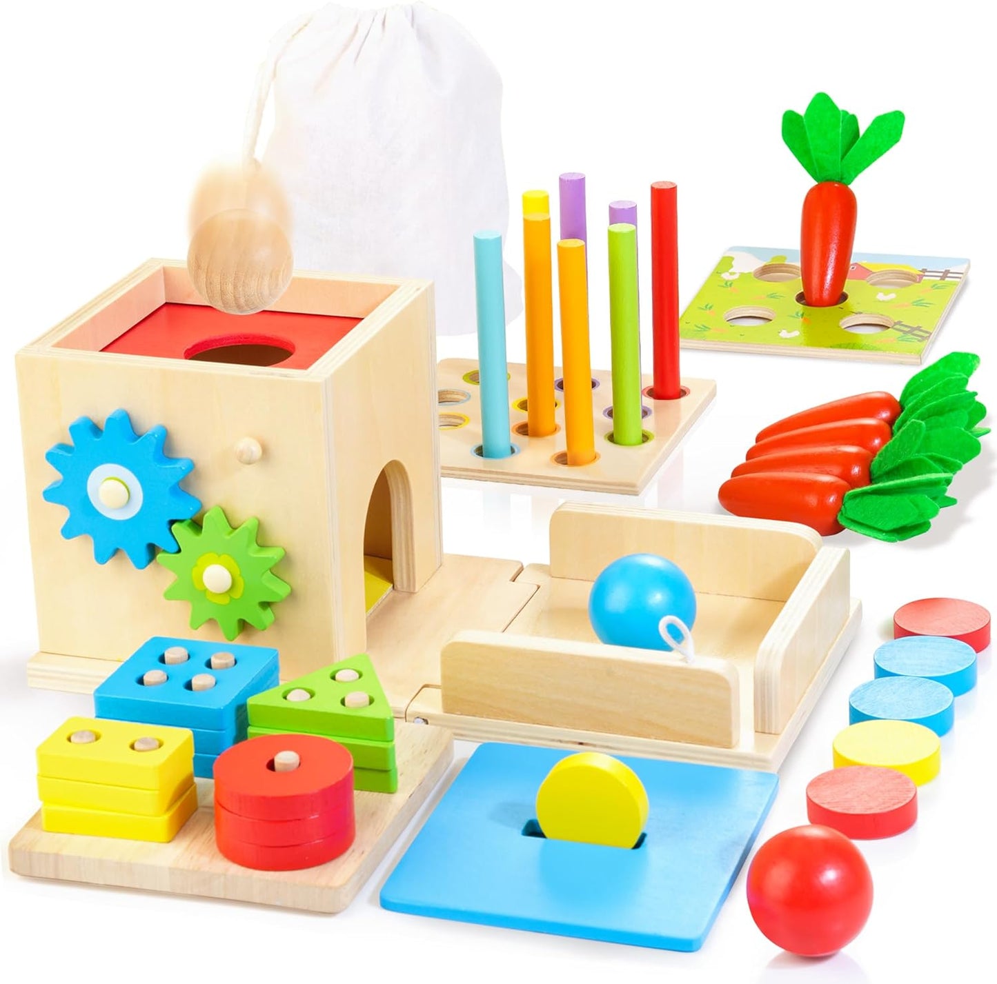 8-in-1 Montessori Baby Toy Set - Fun & Educational!