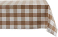 Buffalo Check Tablecloth 60 x 104 in Stone - Classic Farmhouse Linen