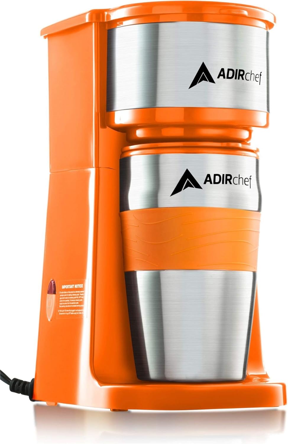AdirChef Portable Mini Coffee Maker - Travel Mug Included!