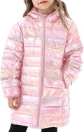Cutemile Girls Winter Jacket Long Puffer Coat 4-12 Years - Shimmering