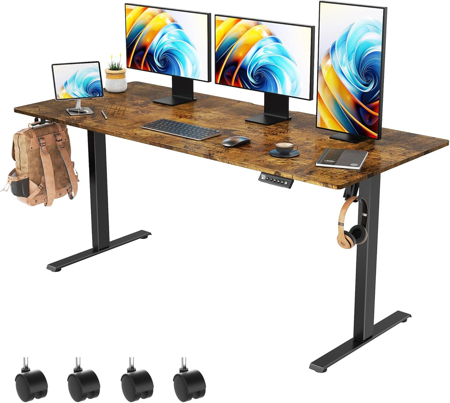 63 x 28 inch Electric Standing Desk with Adjustable Height