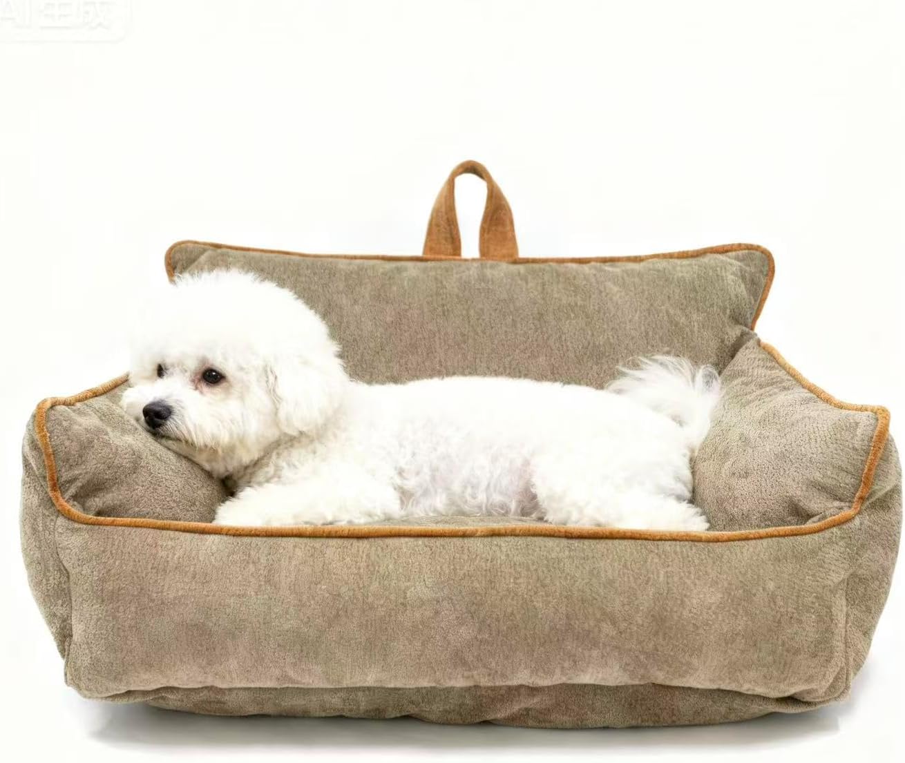 Orthopedic Dog Bed with Memory Foam & Bolster for Pets