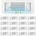 12 x 4 in Ceiling Vent Covers 18 Pack - 3 Way White Air Register