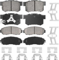 Front Ceramic & Rear Semi-Metallic Brake Pads Set for Honda CR-V