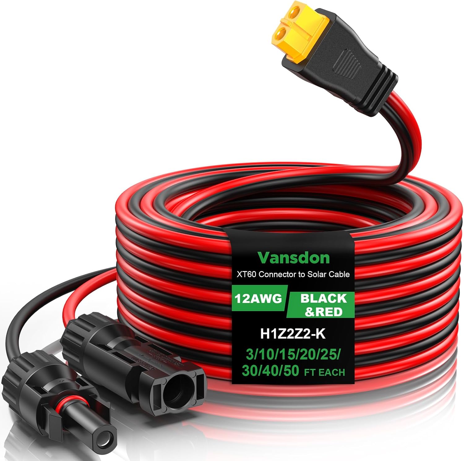 12AWG XT60 Solar Cable for Efficient Charging and Connection