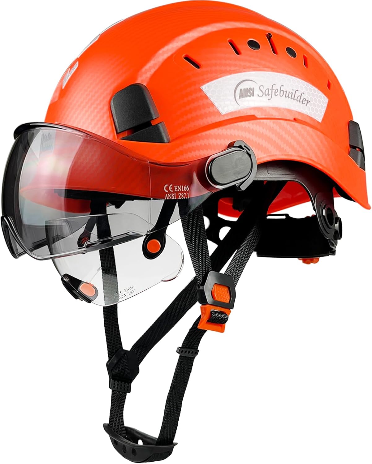 Construction Safety Helmet with Built-in Visor for Head Protection