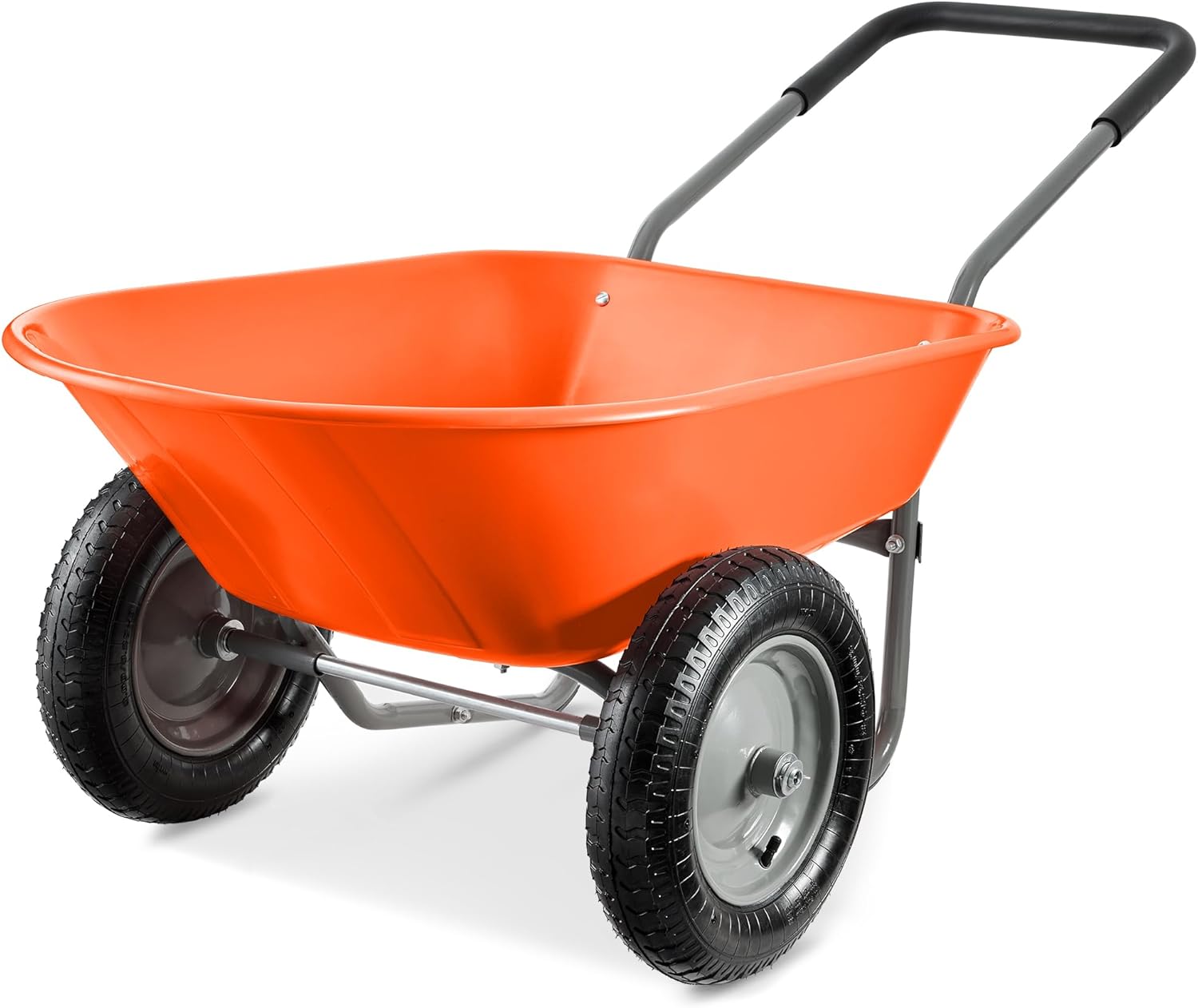 Dual-Wheel Home Utility Yard Wheelbarrow for Gardening Tasks