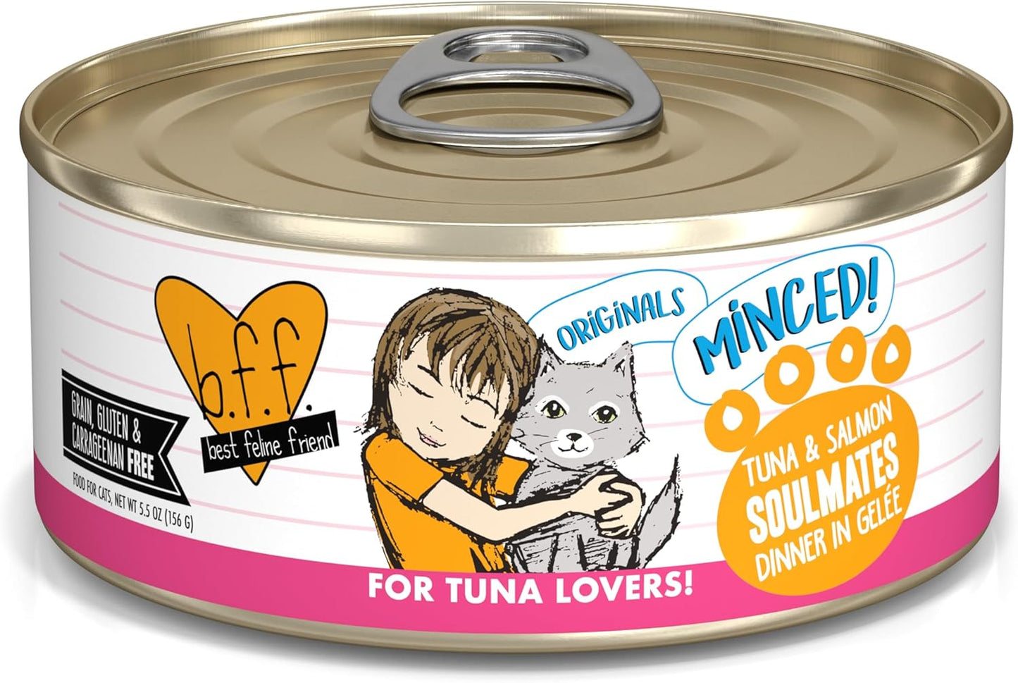 Weruva BFF Minced Natural Wet Cat Food, Tuna and Salmon Treats