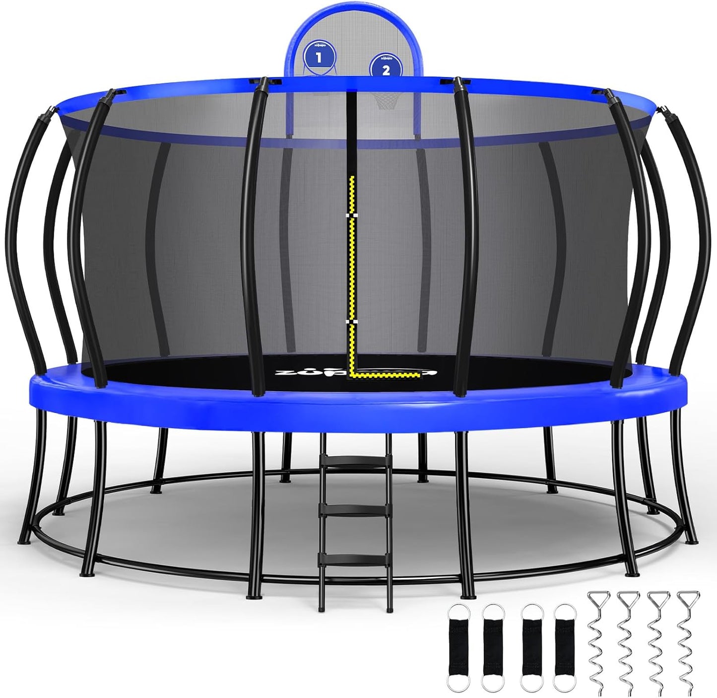Zupapa 1800LBS Weight Capacity Double Frames Trampoline for Kids