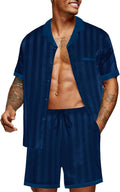 Satin Silk Pajamas Set for Men - Lightweight Summer Sleepwear Ekouaer
