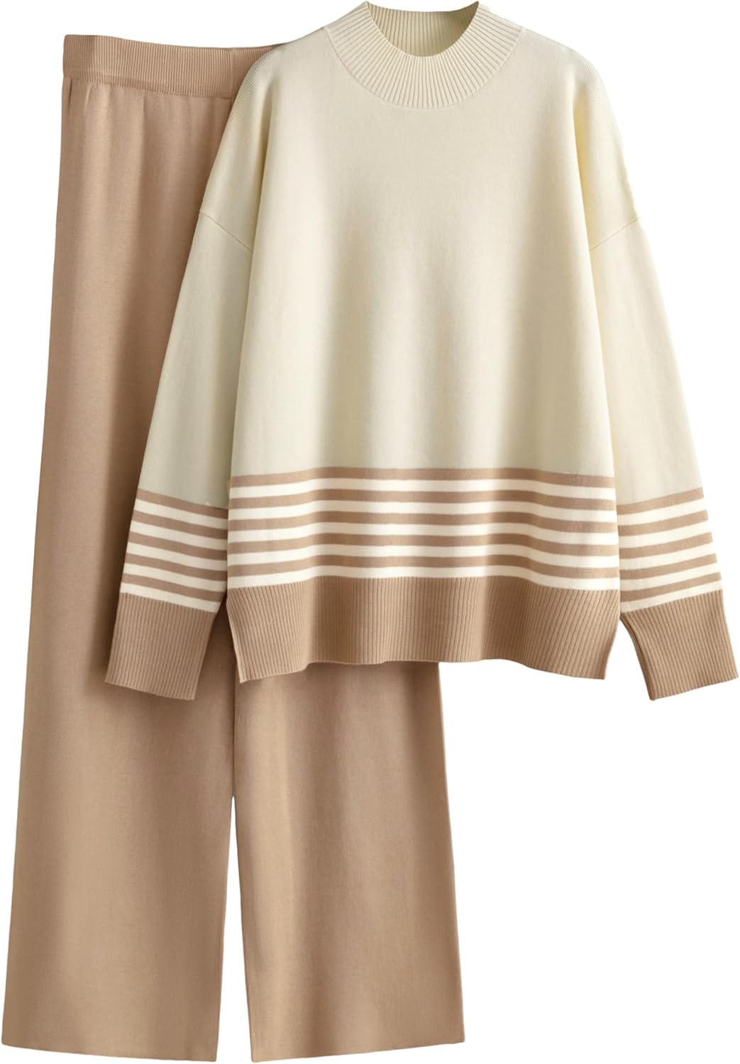 Tanming Women's Lounge Sets: Cozy Knitted Pullover & Pants
