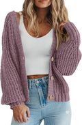 Chunky Knit Open Front Cardigan for Women - Cozy Oversized Short Coat