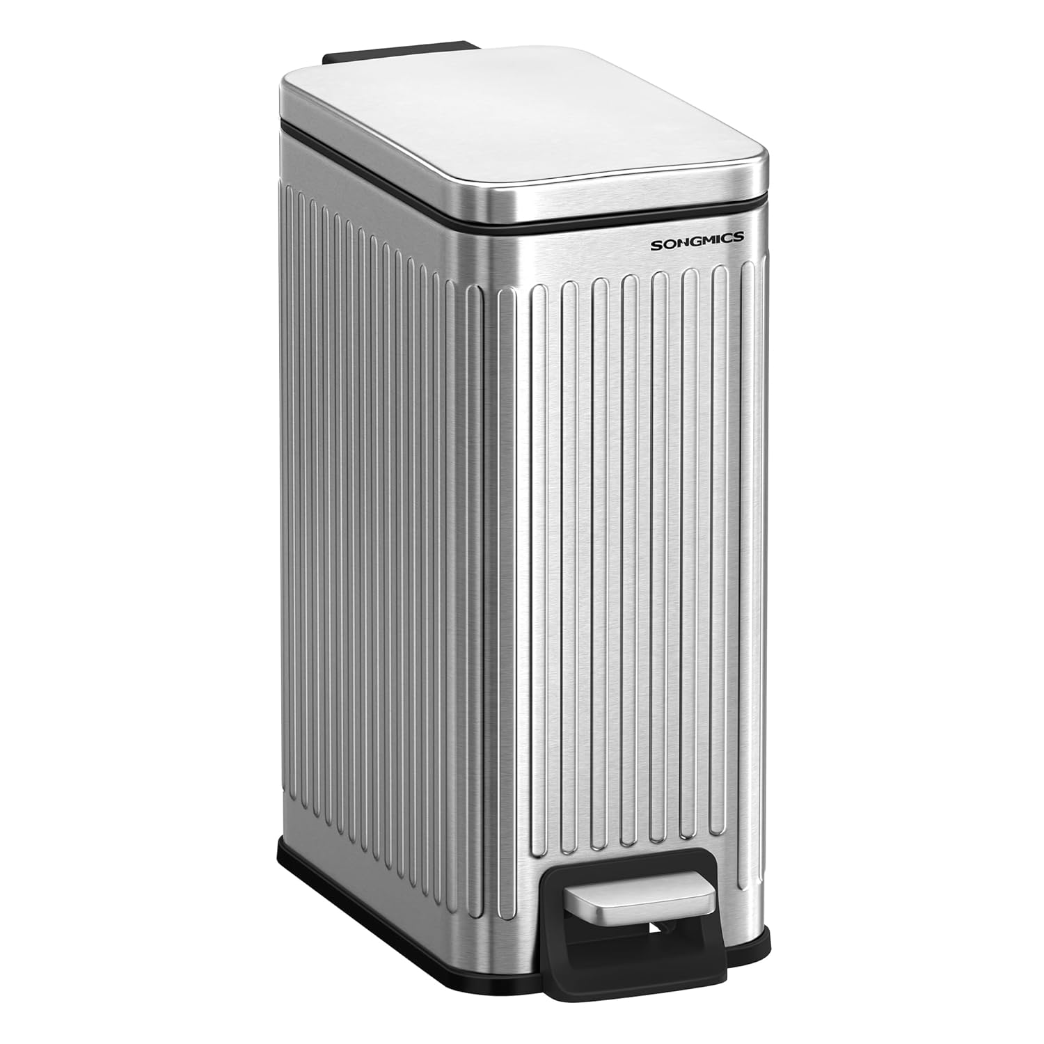 SONGMICS 1.6-Gallon Bathroom Trash Can with Soft Close Lid